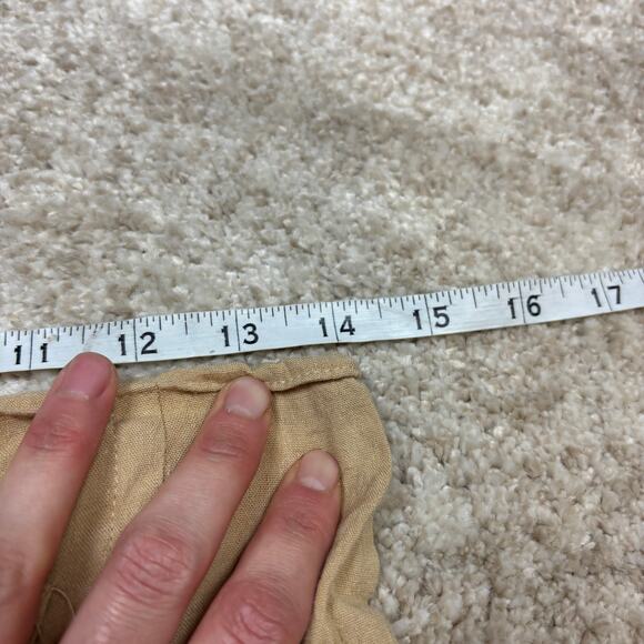 Derek Lam 10 Crosby Linen Rayon Pleated Wide Leg Pants Trousers Khaki Women's 8 - Picture 5 of 10